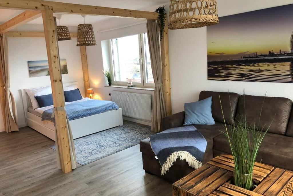 Yachtpanorama Weser Und Yachthafenblick 1 Zi 7Og Bremerhaven Eksteriør bilde